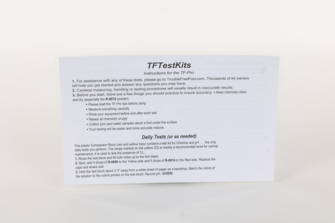 TF-Pro Instruction Card